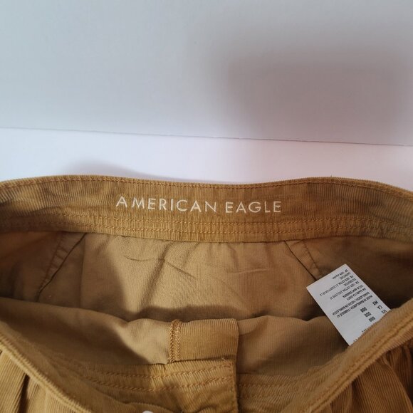 American Eagle Corduroy Button Front Mini Skirt – Mustard Gold, Size 000 - Picture 5 of 8